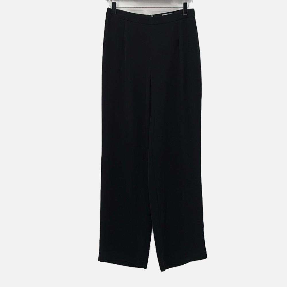 Ivan Grundahl Wide Leg High Rise Trouser Pants in Black - Size 40